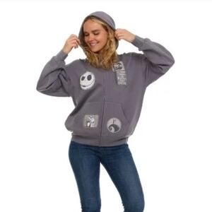 Nightmare Before Christmas Zip Up Hoodie Size L